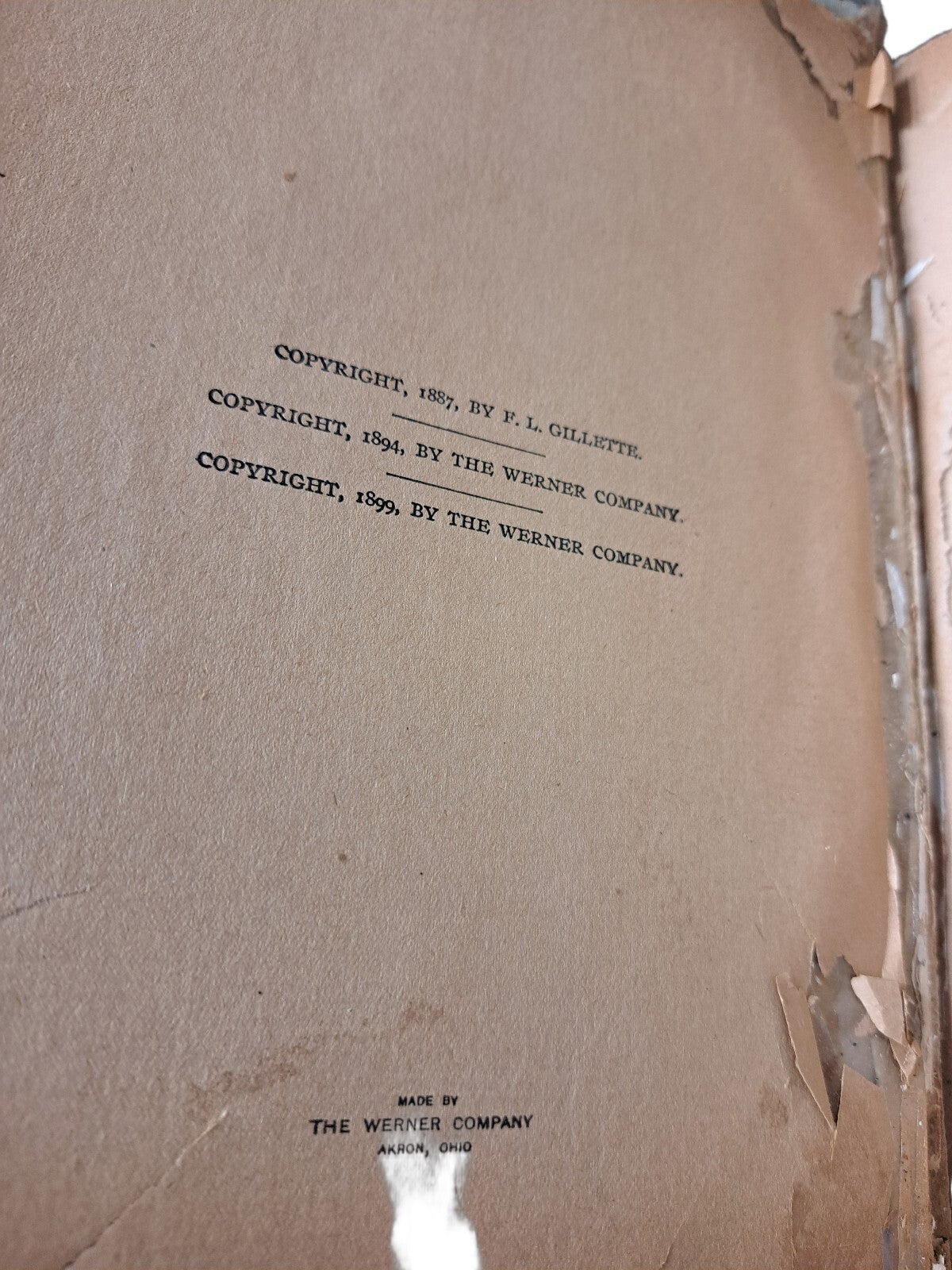 Vintage 1899 The White House Cook Book