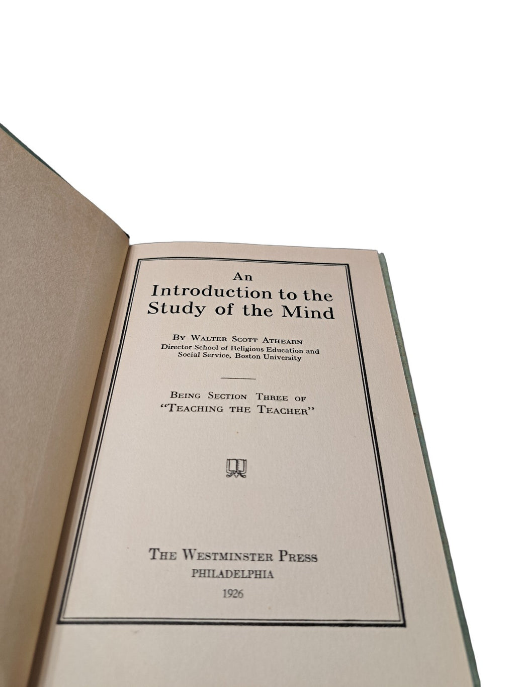 Vintage 1926 An Introduction to the Study of the Mind book by Walter Athearn