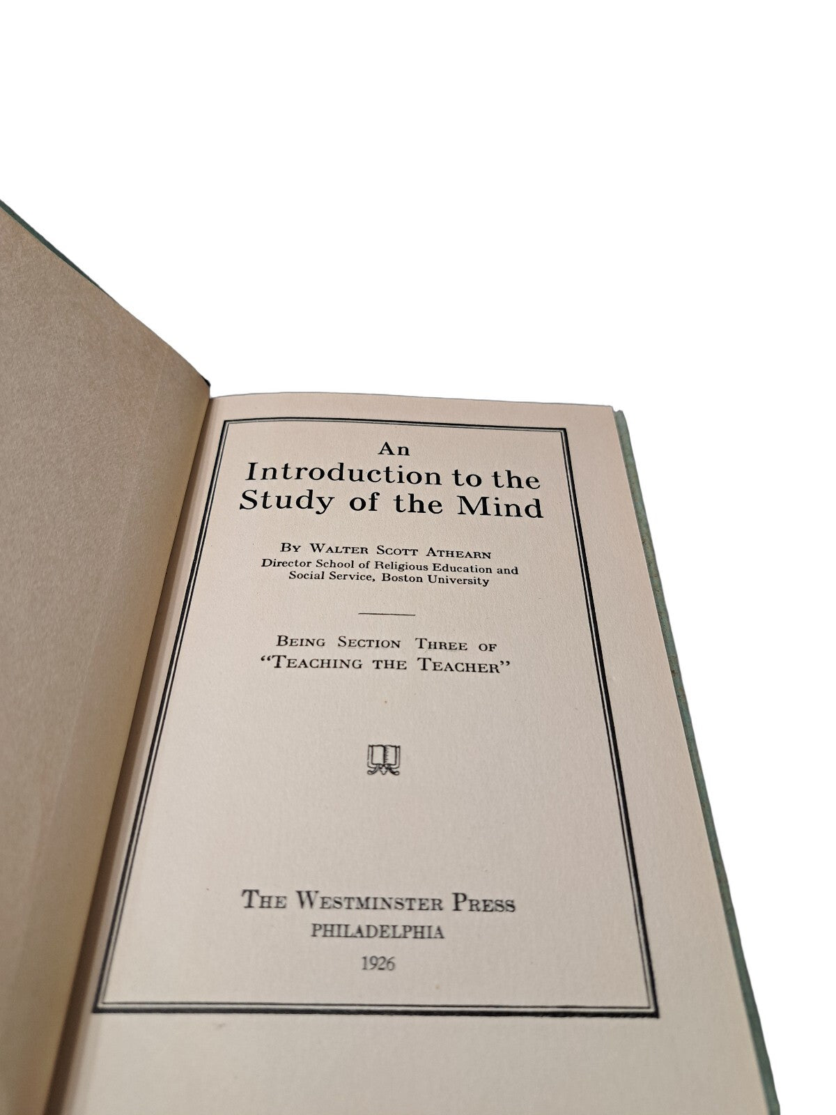 Vintage 1926 An Introduction to the Study of the Mind book by Walter Athearn
