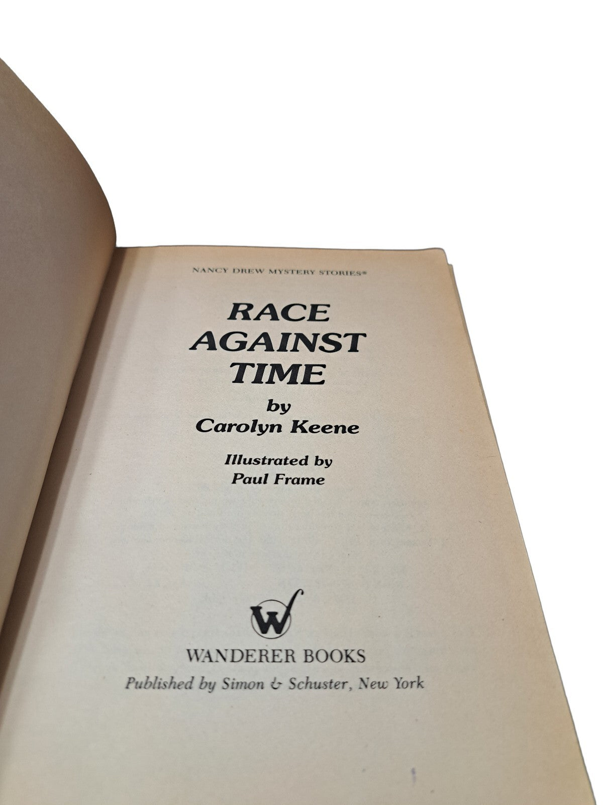 Vintage 1982 Race Against Time by Carolyn Keene a Nancy Drew book