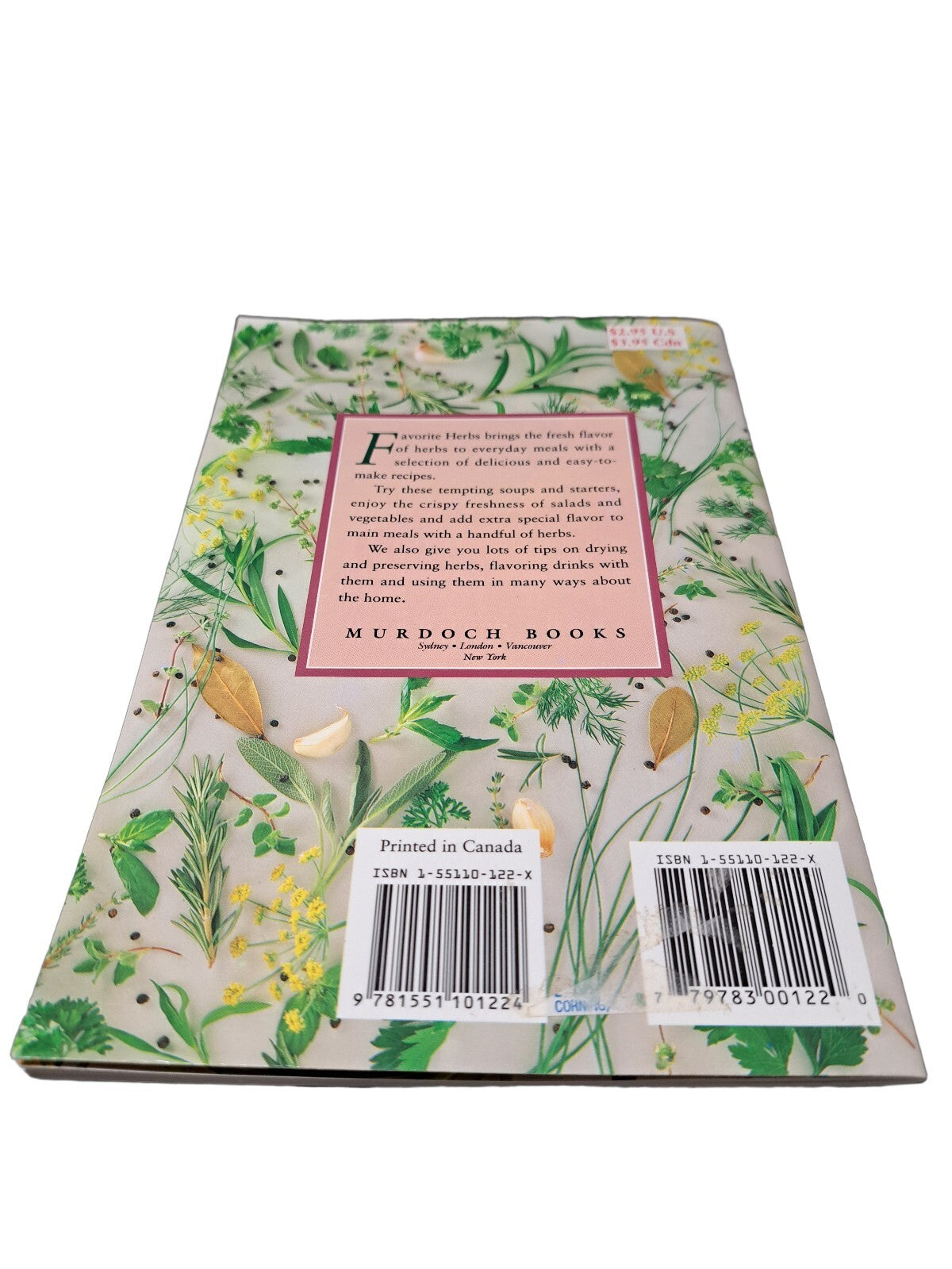 Rare 1994 Favorite Herbs recipe book