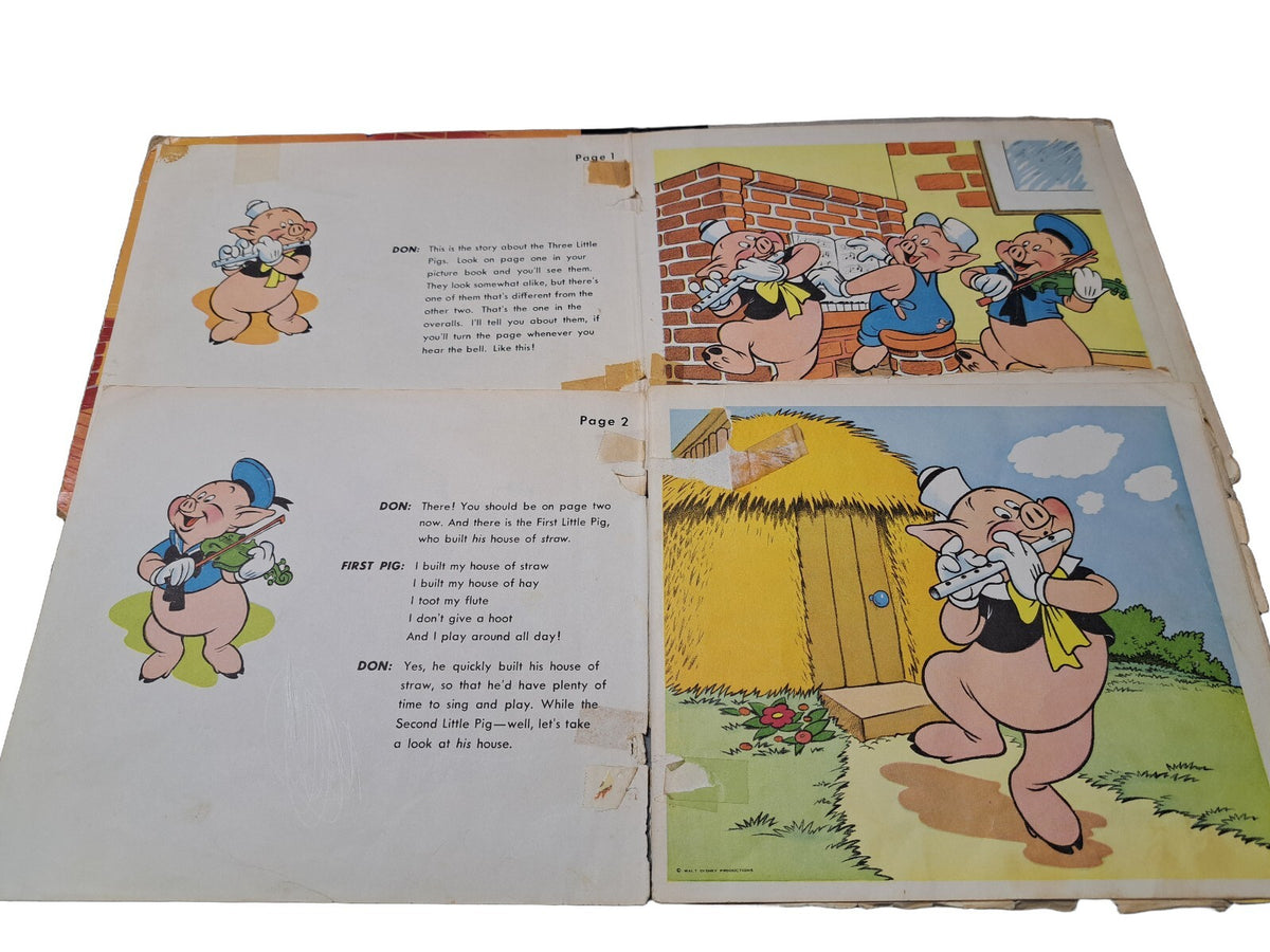 Vintage 1949 Walt Disney's Three Little Pigs