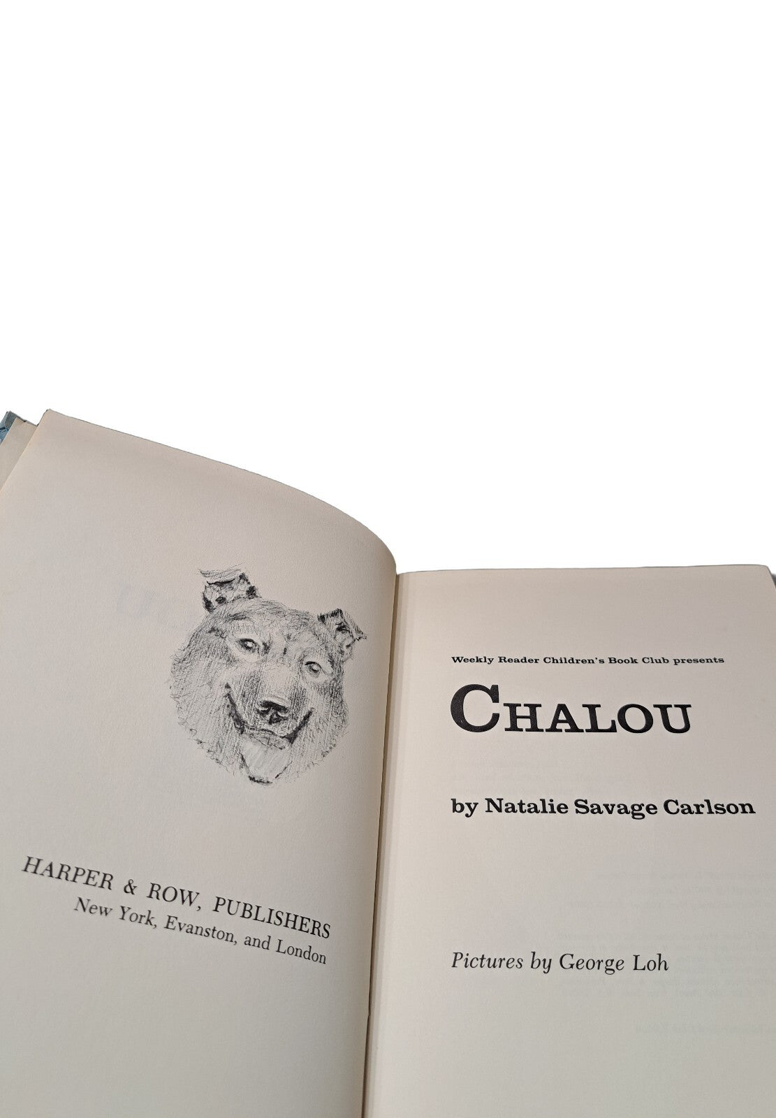 Vintage 1967 Chalou book by Natalie Savage Carlson