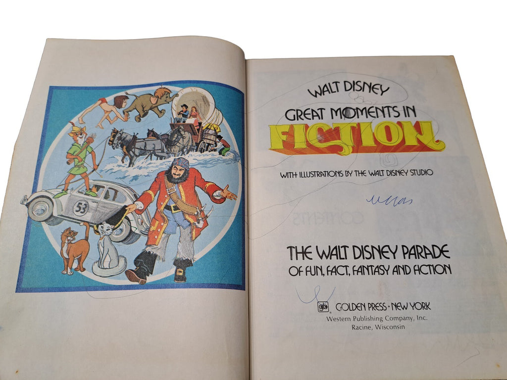 Vintage 1977 Walt Disney Great Moments In Fiction book