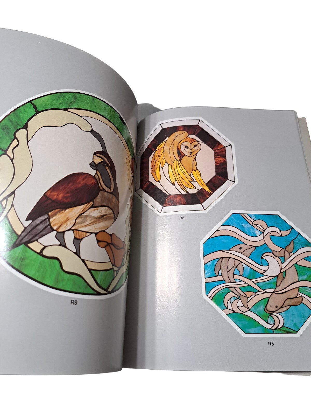 Vintage 1979 Stained Glass Window Patterns in Color