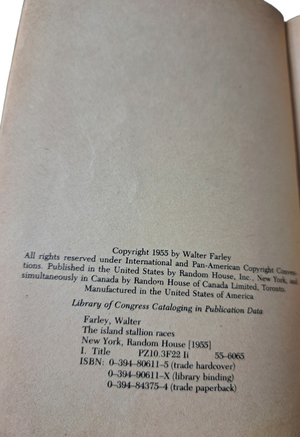 Vintage 1955 The Island Stallion Races book by Walter Farley