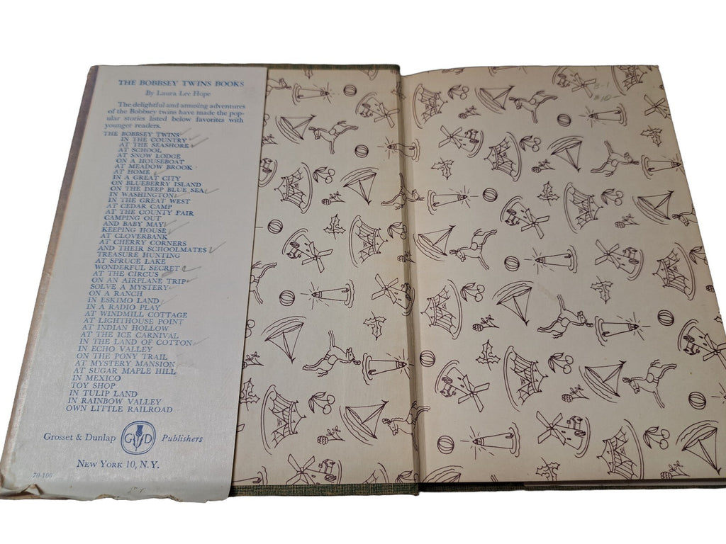 Vintage 1951 first edition of The Bobbsey Twins' Own Little Railroad book by Laura Lee Hope