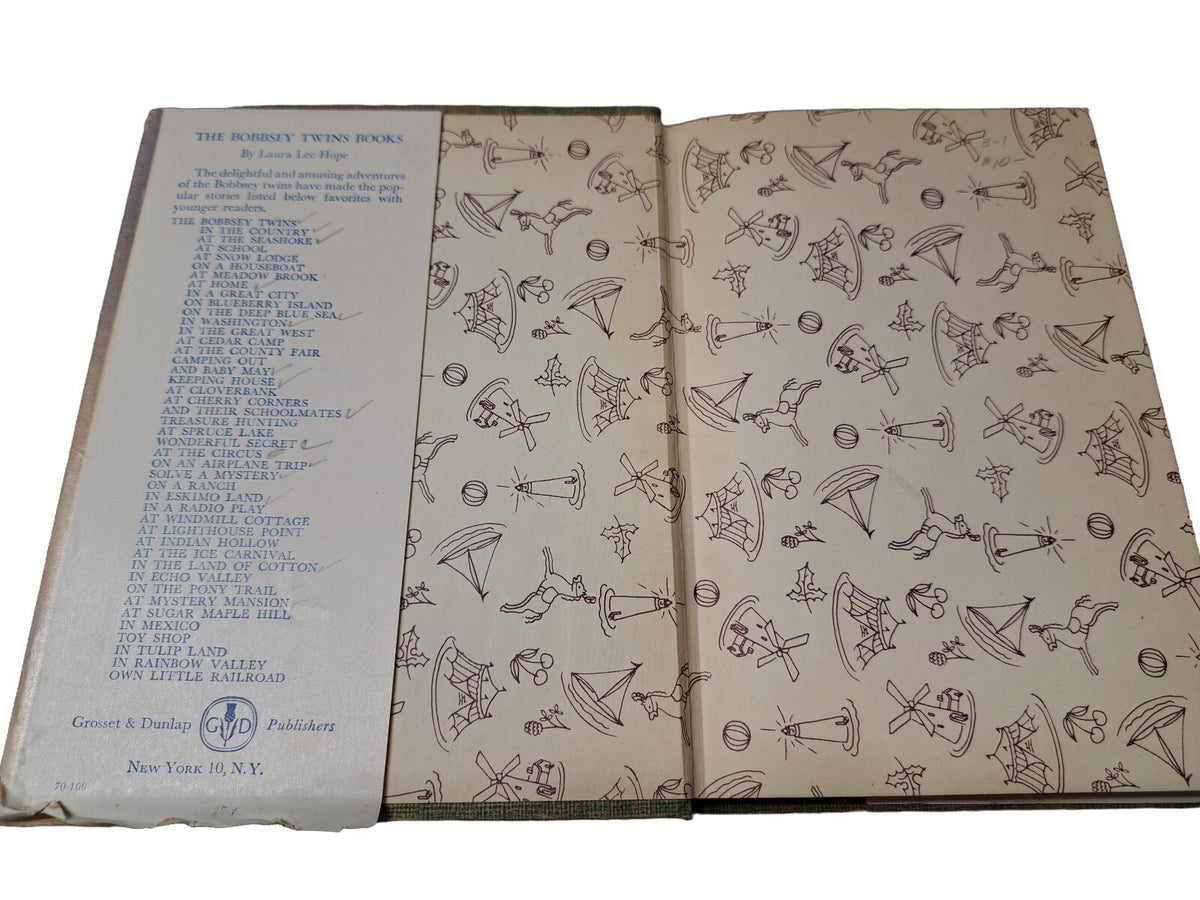 Vintage 1951 first edition of The Bobbsey Twins' Own Little Railroad book by Laura Lee Hope