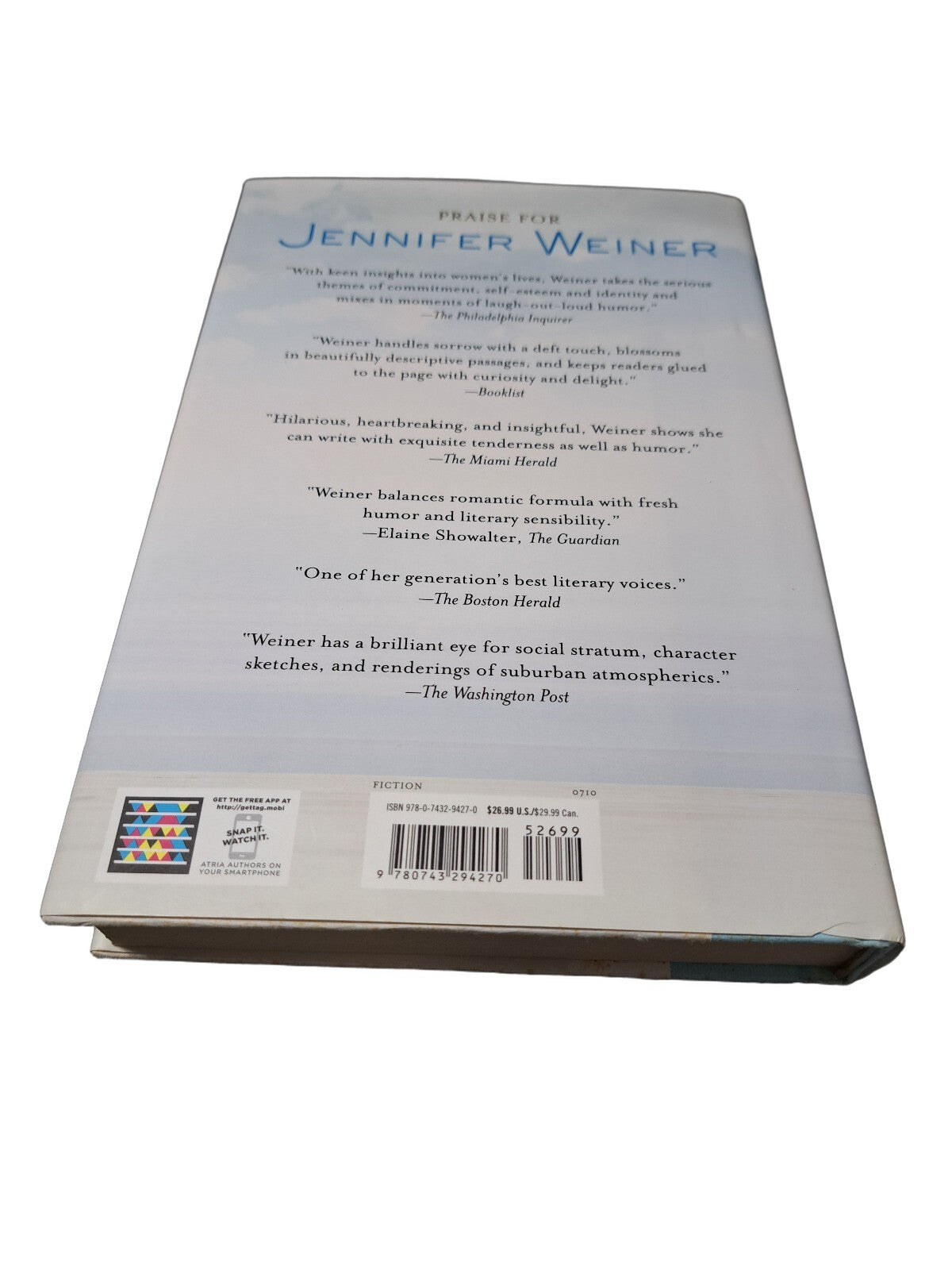2010 Fly Away Home by Jennifer Weiner