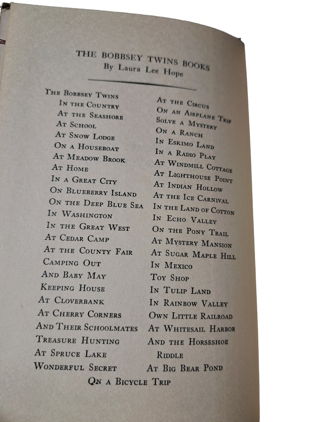 Vintage 1954 The Bobbsey Twins on a Bicycle Trip book by Laura Lee Hope