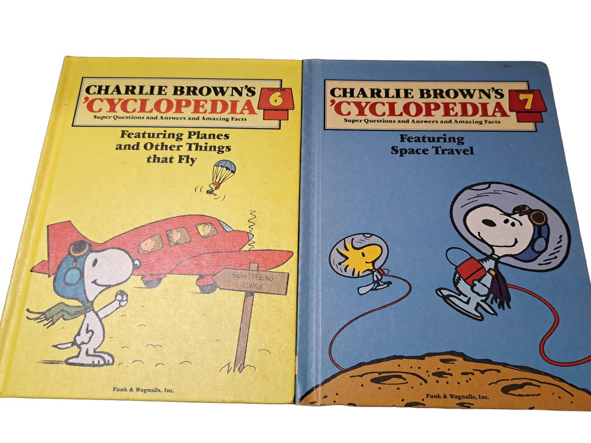 Vintage 1980 Charlie Brown's 'Cyclopedia book set of volumes 1-10 & 12