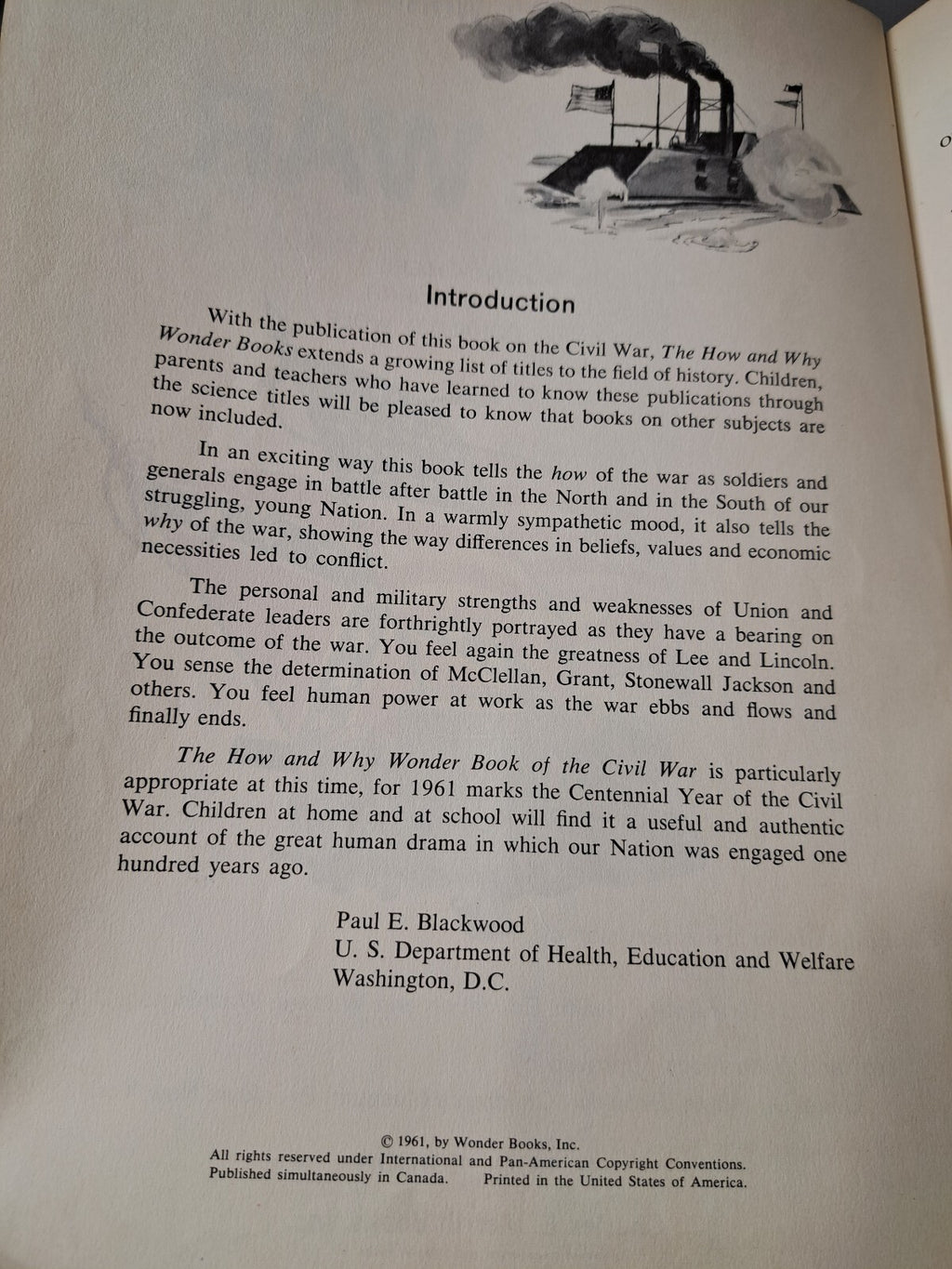 Vintage 1961 The How and Why Wonder Book of The Civil War