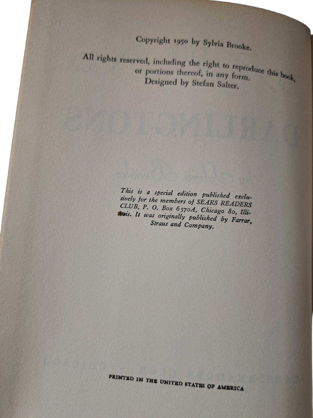 Vintage 1950 special edition of The Darlingtons book by Sylvia Brooke