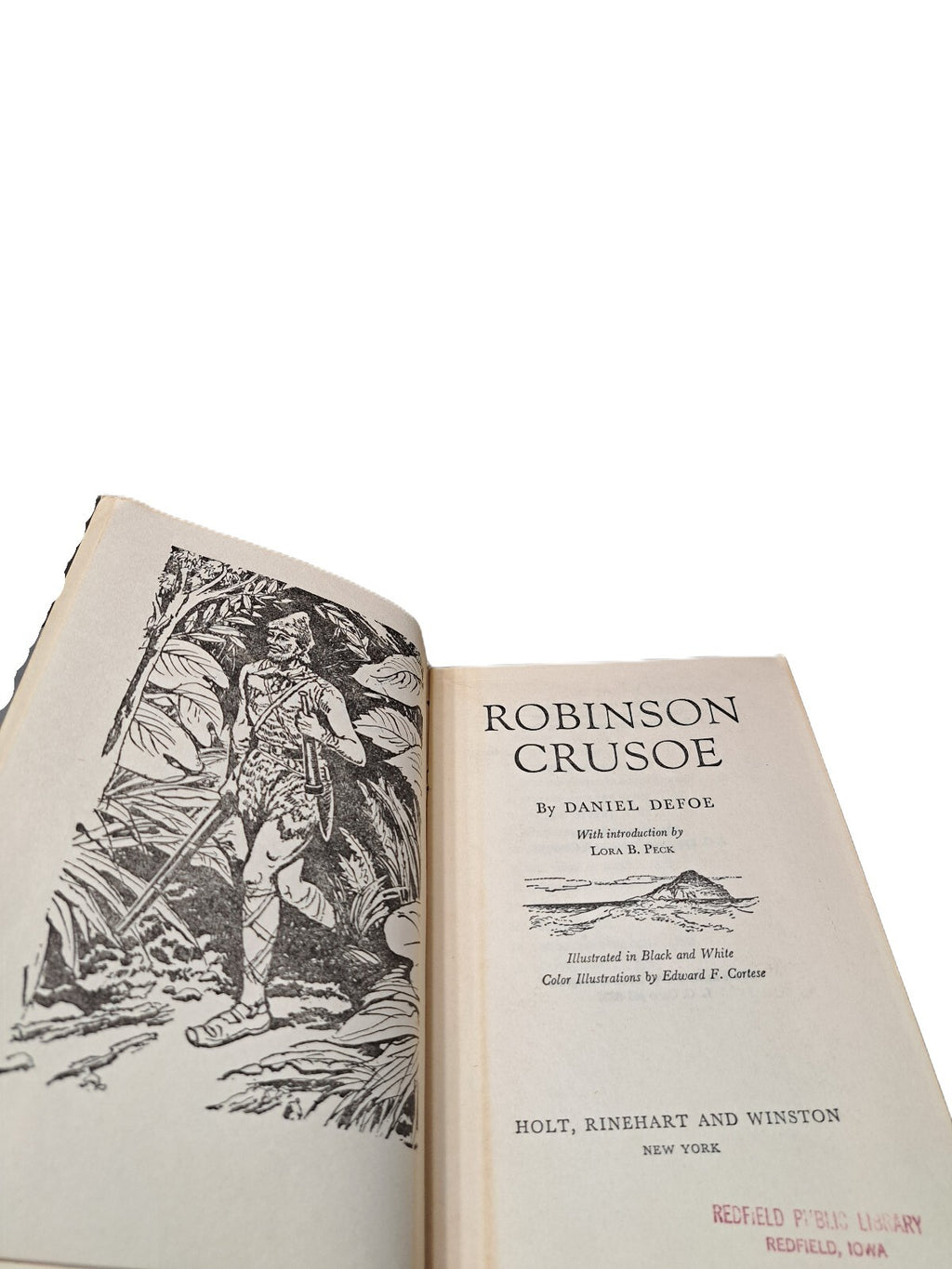 Vintage 1961 Robinson Crusoe book by Daniel Defoe