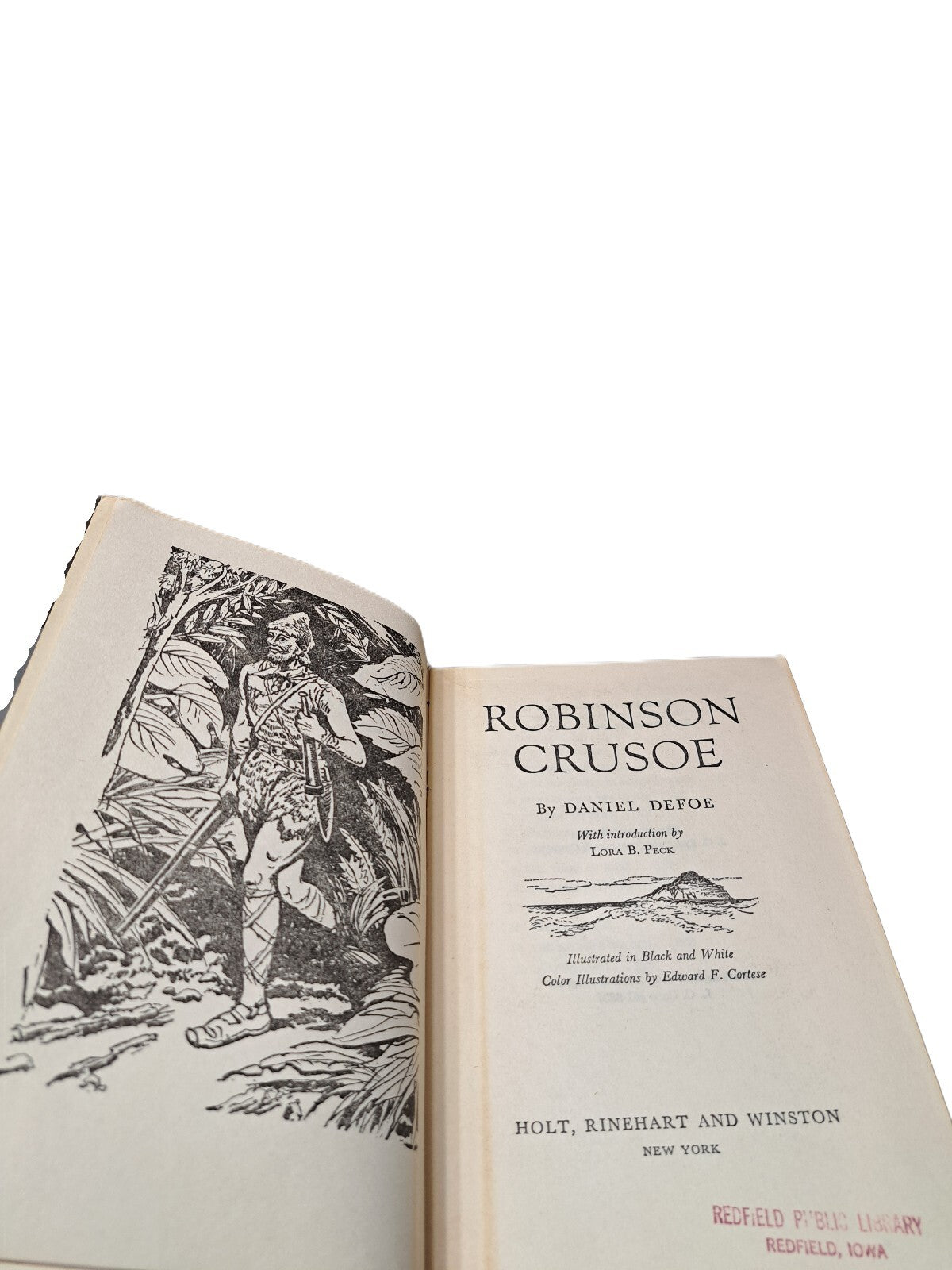 Vintage 1961 Robinson Crusoe book by Daniel Defoe