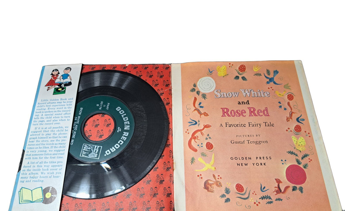 Vintage 1955 Snow White and Rose Red: A Favorite Fairy Tale with vinyl record