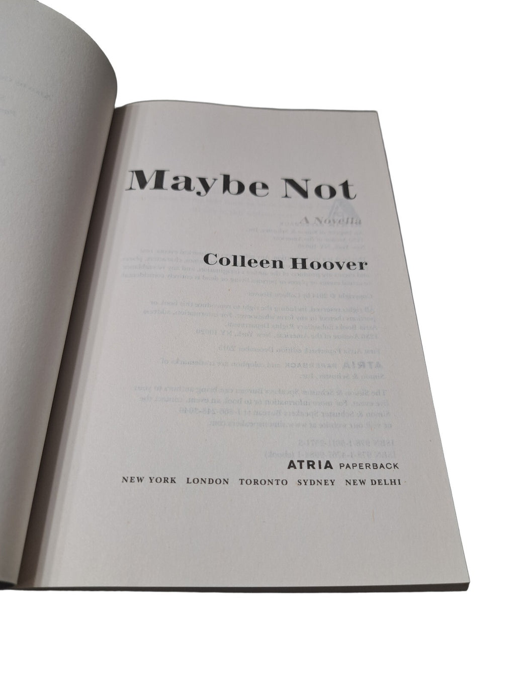 2015 Maybe Not by Colleen Hoover