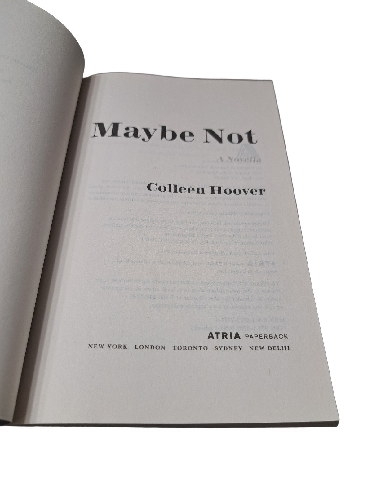 2015 Maybe Not by Colleen Hoover