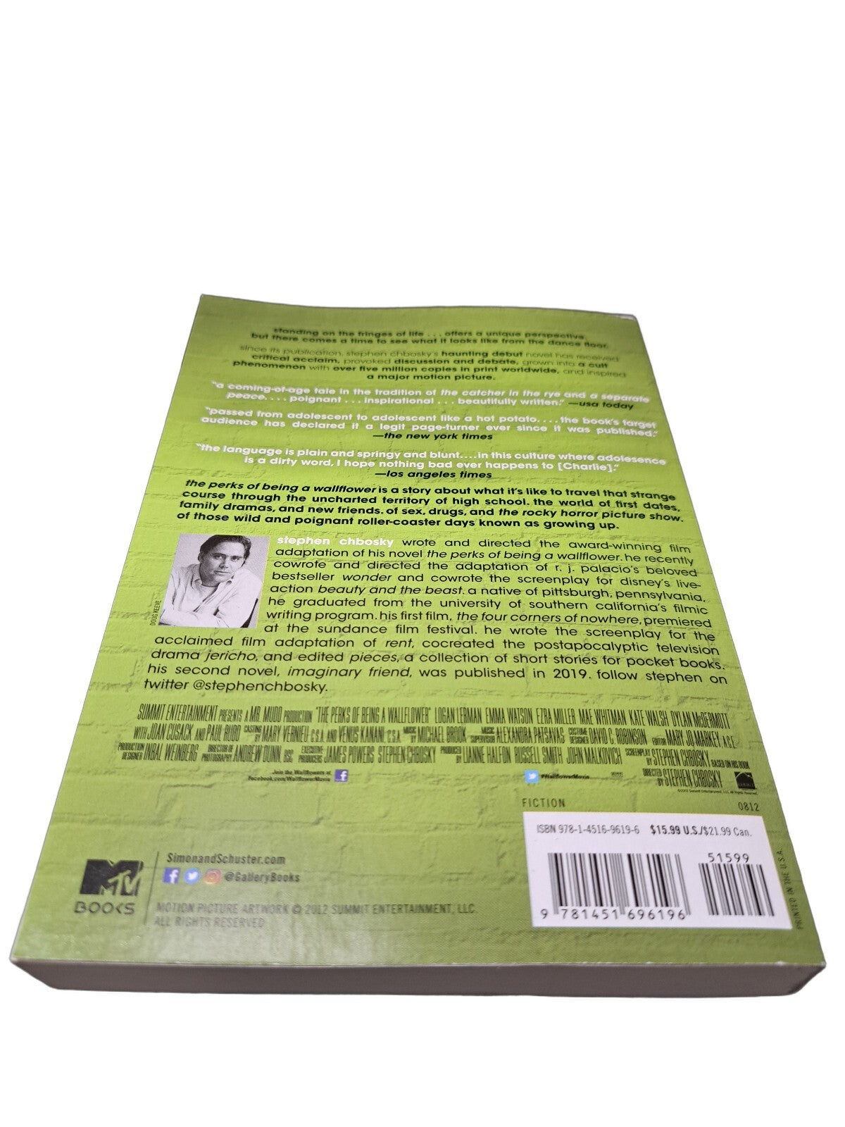 The Perks of Being a Wallflower Novel by Stephen Chbosky