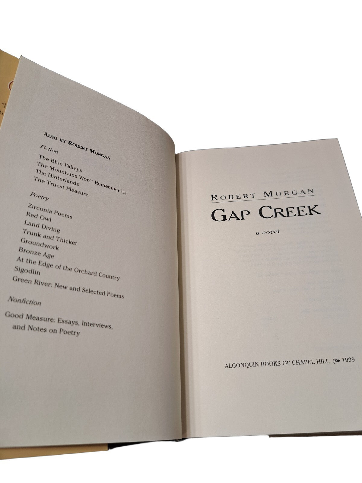 1999 Gap Creek by Robert Morgan