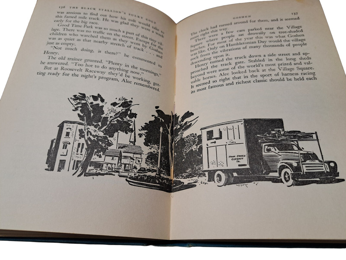 Vintage 1954 The Black Stallion's Sulky Colt book by Walter Farley