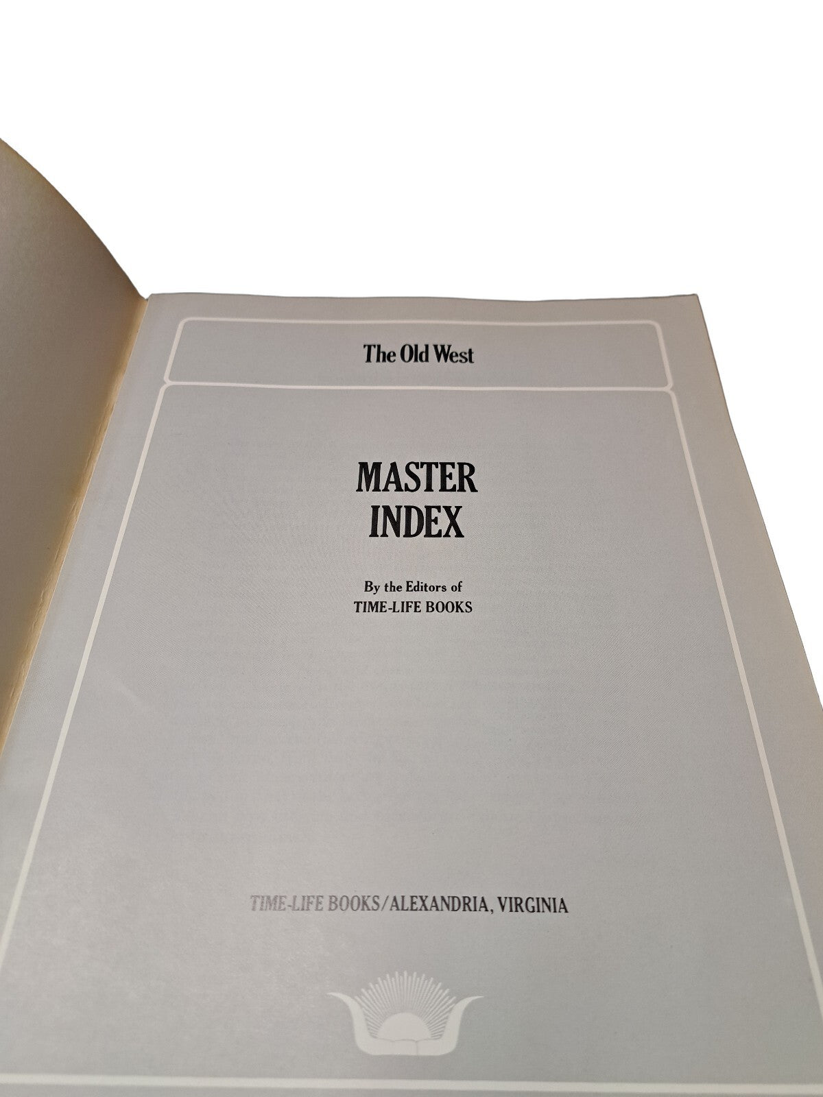 Vintage 1980 Master Index of The Old West Series by Time Life Books