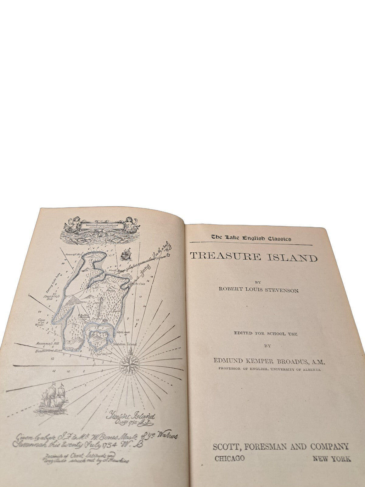 Vintage 1904 Treasure Island book by Robert Louis Stevenson