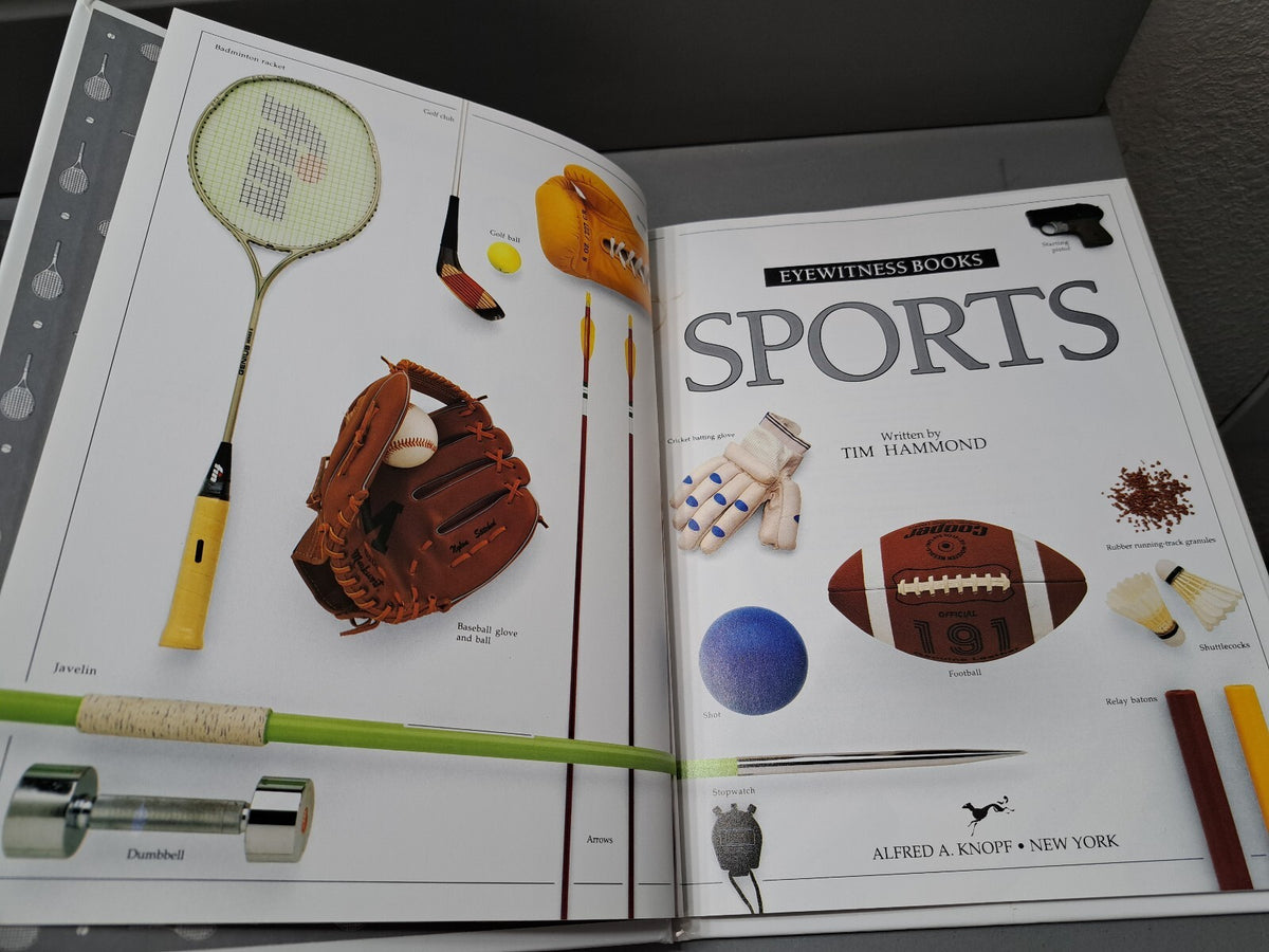 Vintage 1988 first edition of Sports by Eyewitness Books