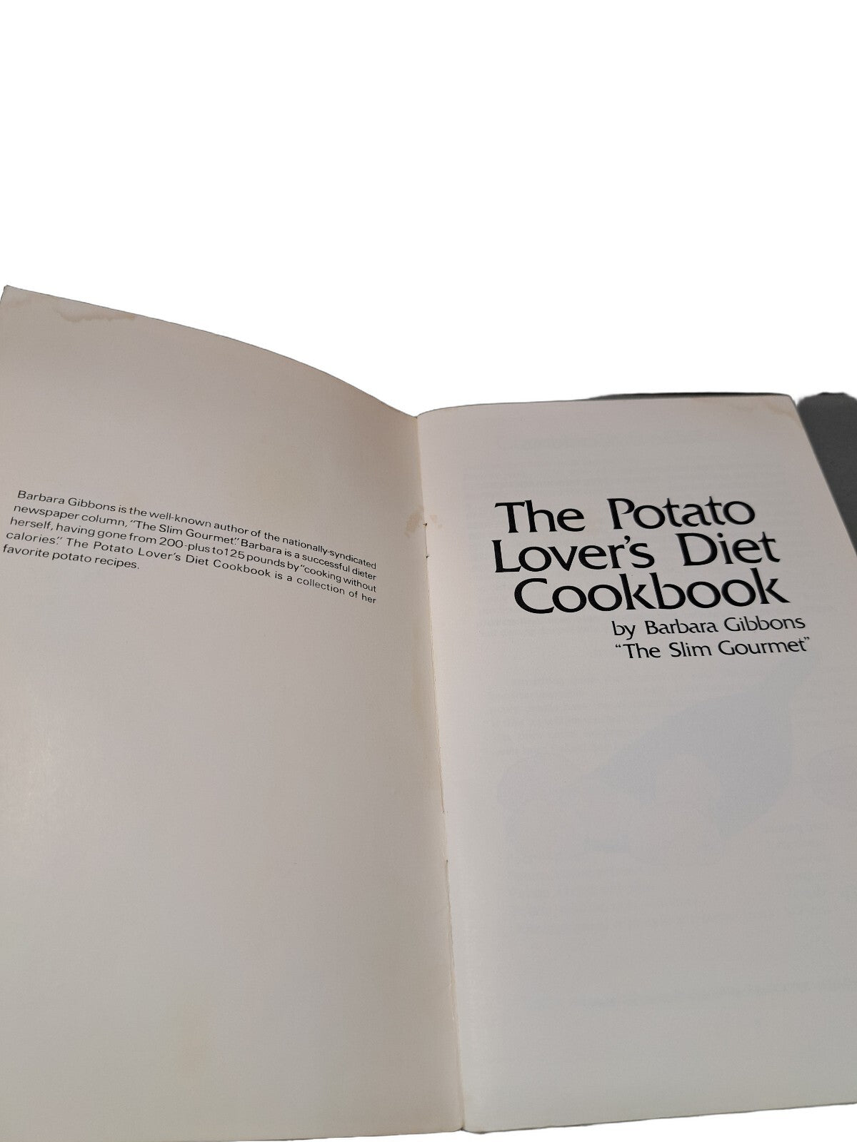 Vintage 1973 The Potato Lover's Diet Cookbook
