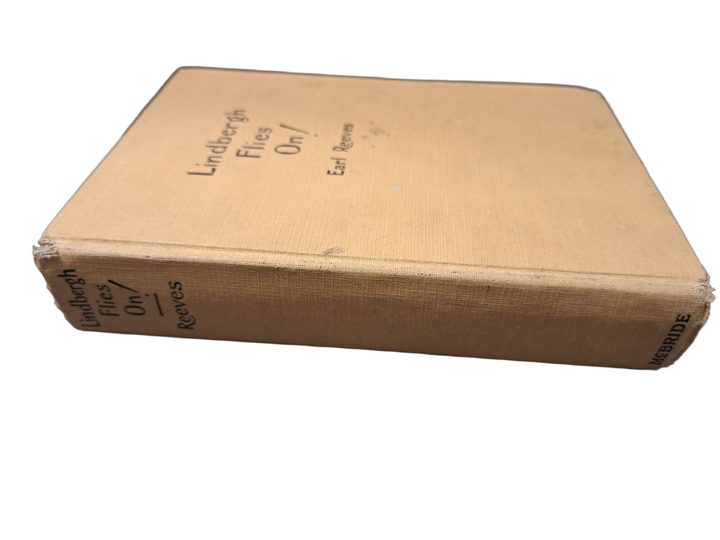 Vintage 1939 edition of Lindbergh Flies On! book by Earl Reeves