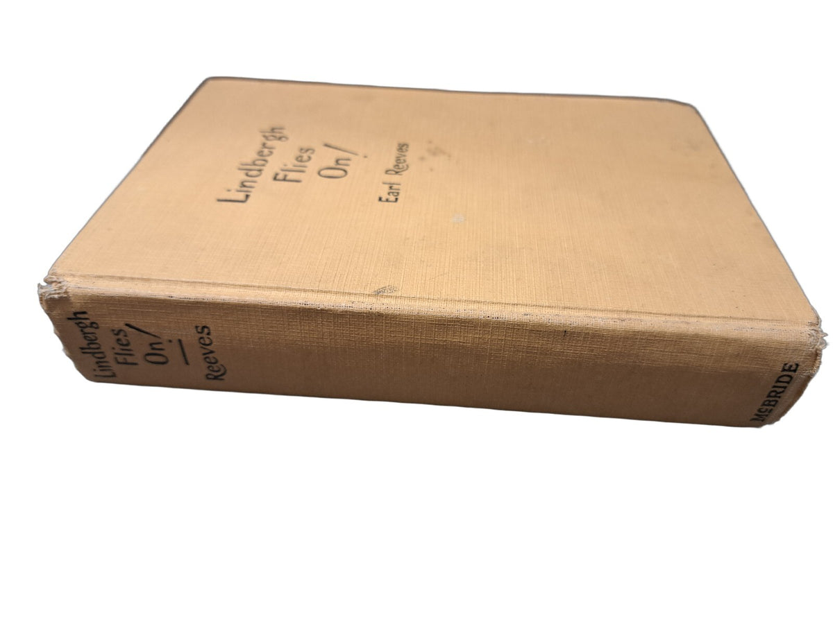 Vintage 1939 edition of Lindbergh Flies On! book by Earl Reeves