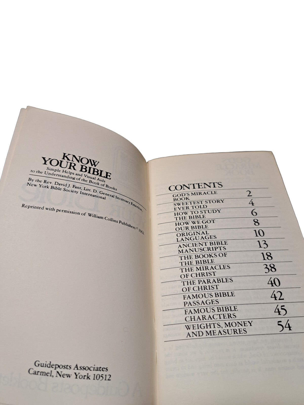 Vintage 1962 Know Your Bible, A Guideposts Booklet