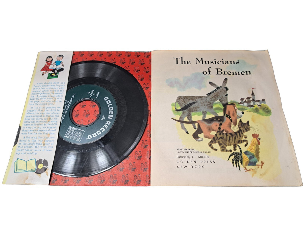 Vintage 1954 The Musicians of Bremen with vinyl record