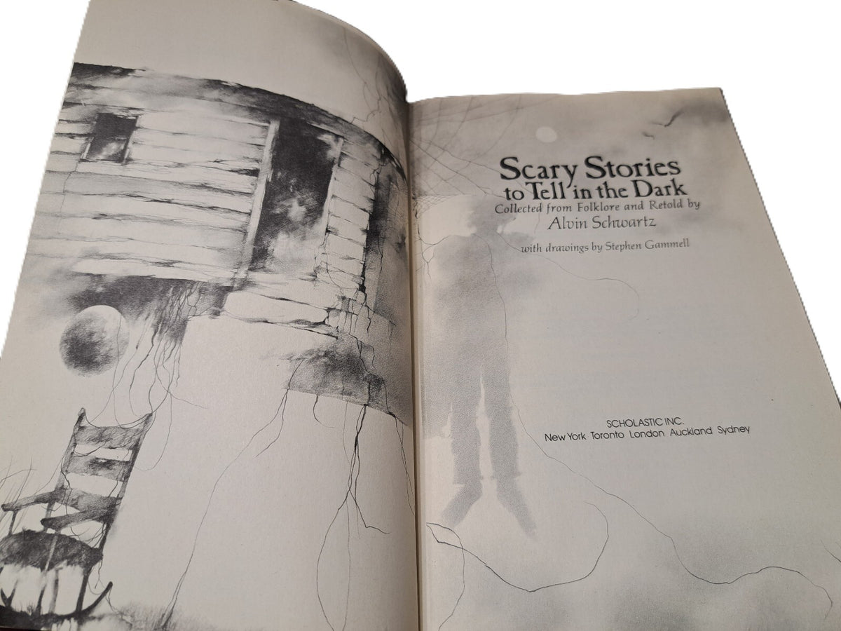 Vintage 1989 Scary Stories to Tell in the Dark book by Alvin Schwartz