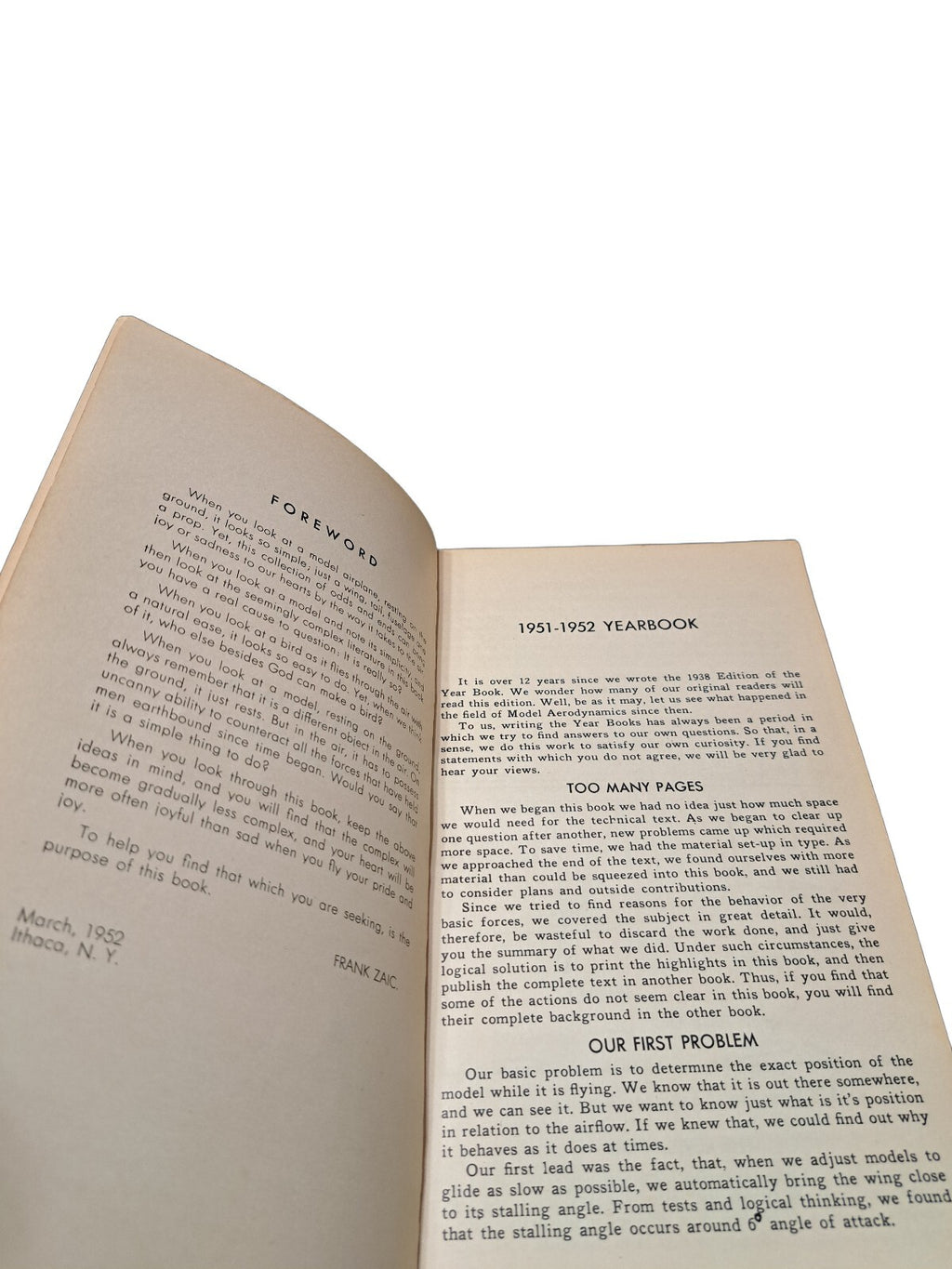 Vintage 1951-1952 Model Aeronautic Year Book