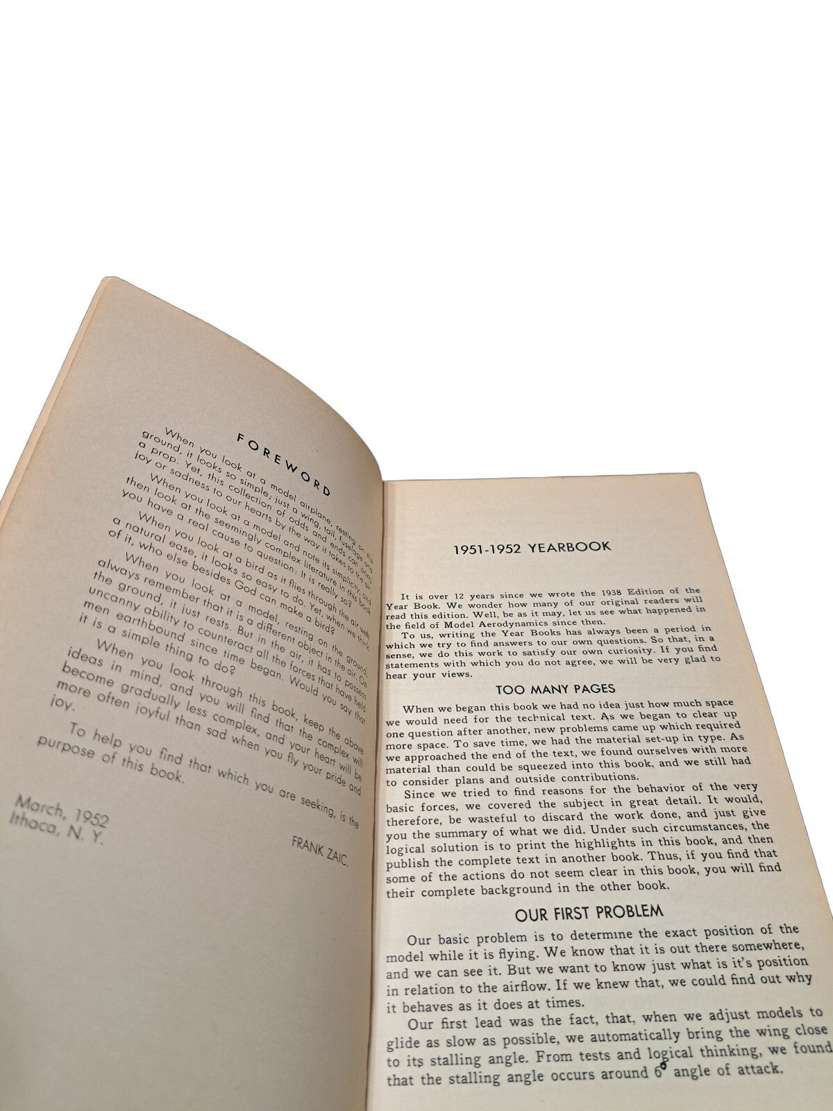 Vintage 1951-1952 Model Aeronautic Year Book