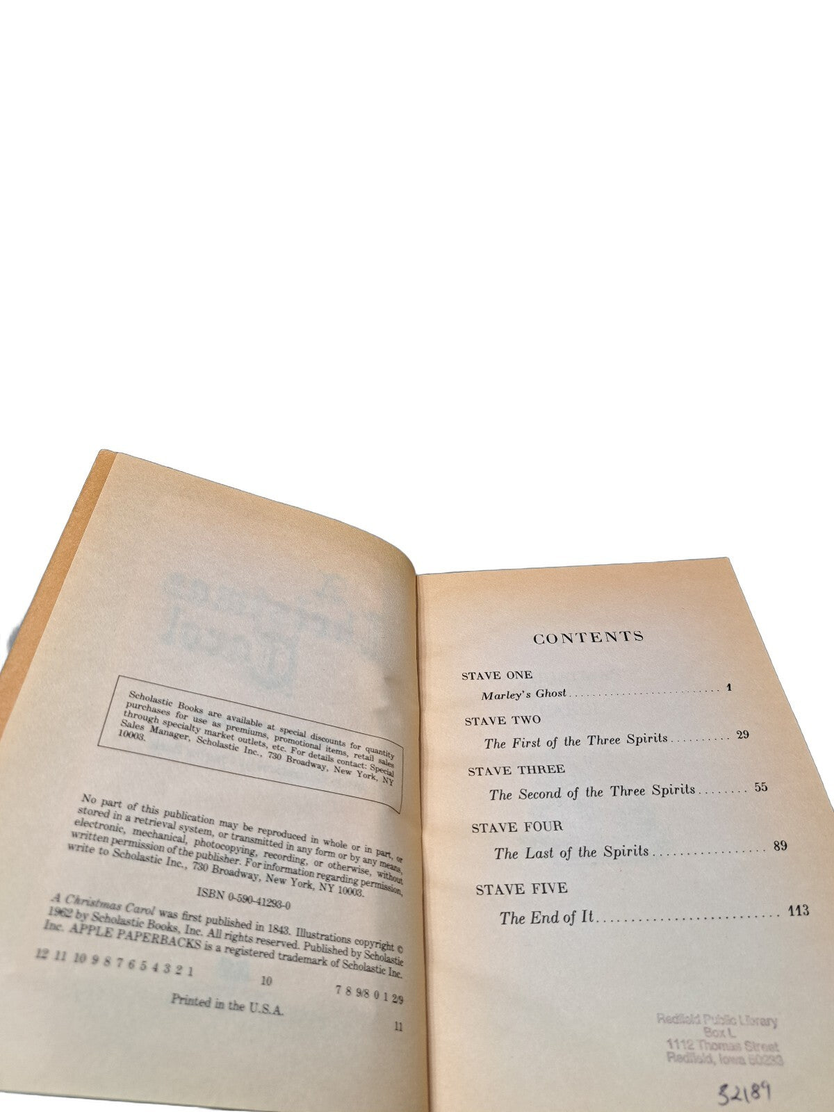 Vintage 1962 A Christmas Carol book by Charles Dickens