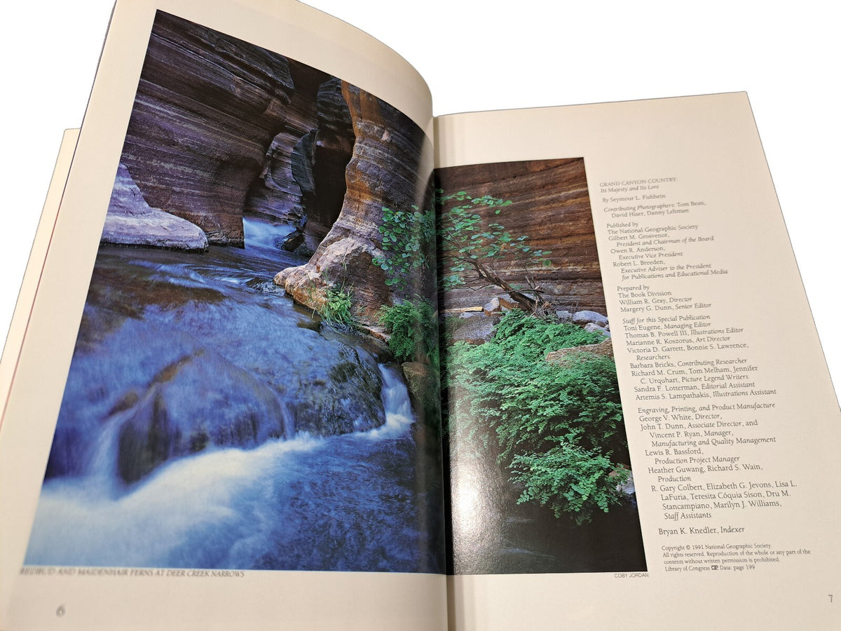 Vintage 1991 Grand Canyon Country: Its Majesty and Its Lore by Seymour L Fishbein