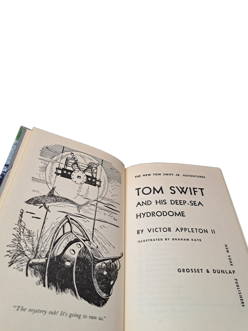Vintage 1958 Tom Swift and His Deep-Sea Hydrodome book by Victor Appleton II