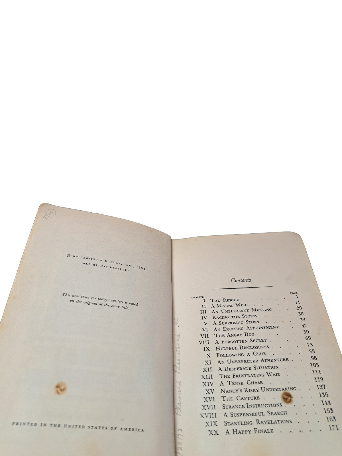 Vintage 1959 The Secret of the Old Clock book by Carolyn Keene