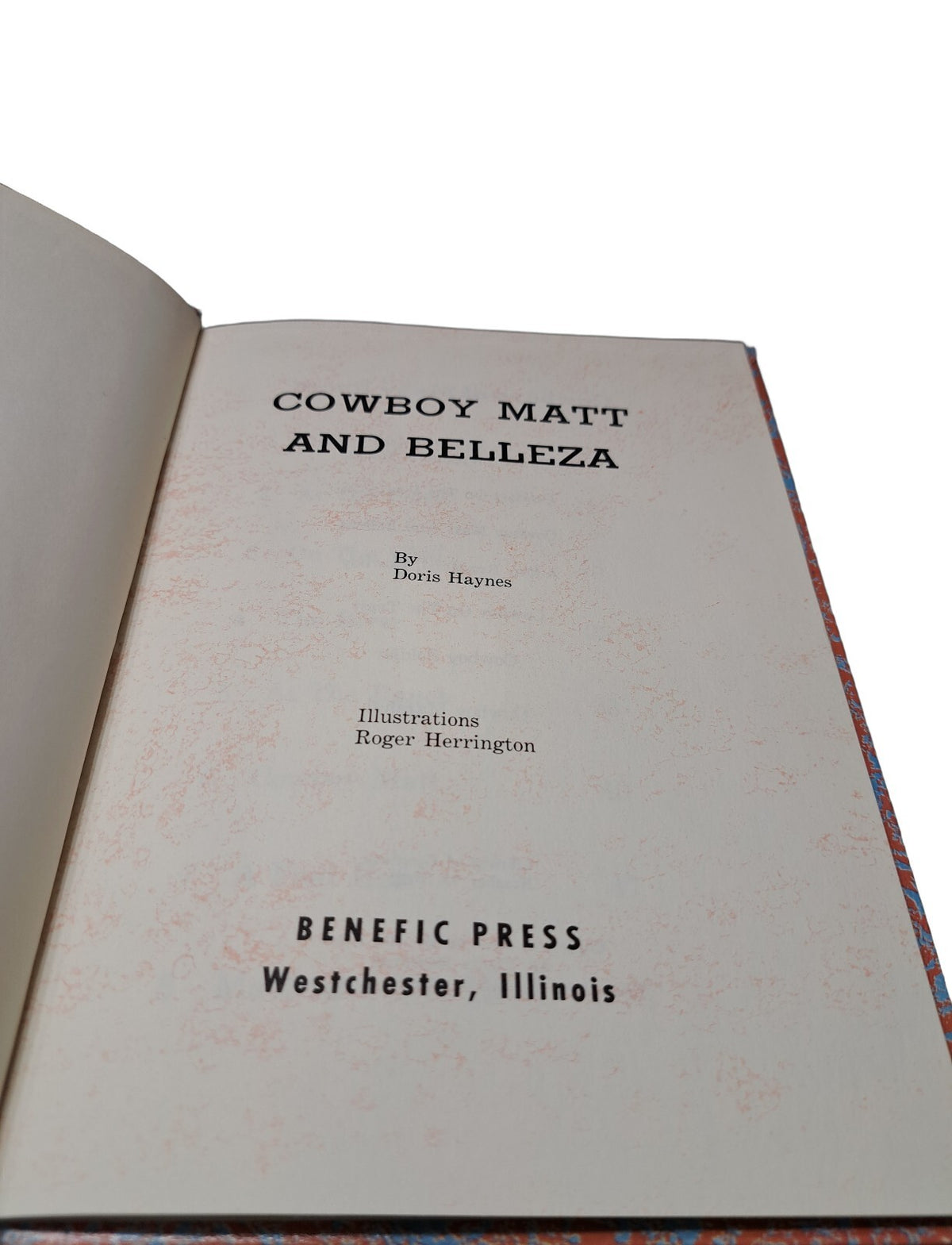 Vintage 1973 Cowboy Matt and Belleza book by Doris Haynes