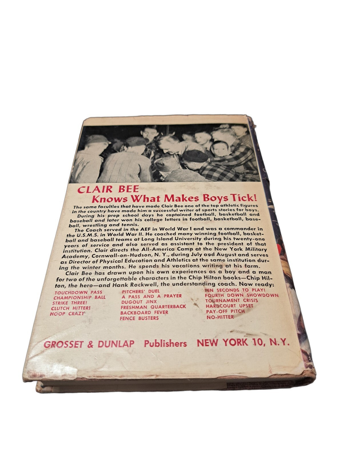 Vintage 1949 Clutch Hitter! A Chip Hilton Sports Story book by Clair Bee