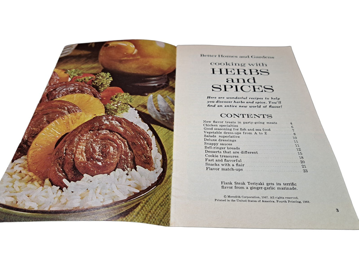 Vintage 1967 Cooking With Herbs and Spices by Better Homes and Gardens
