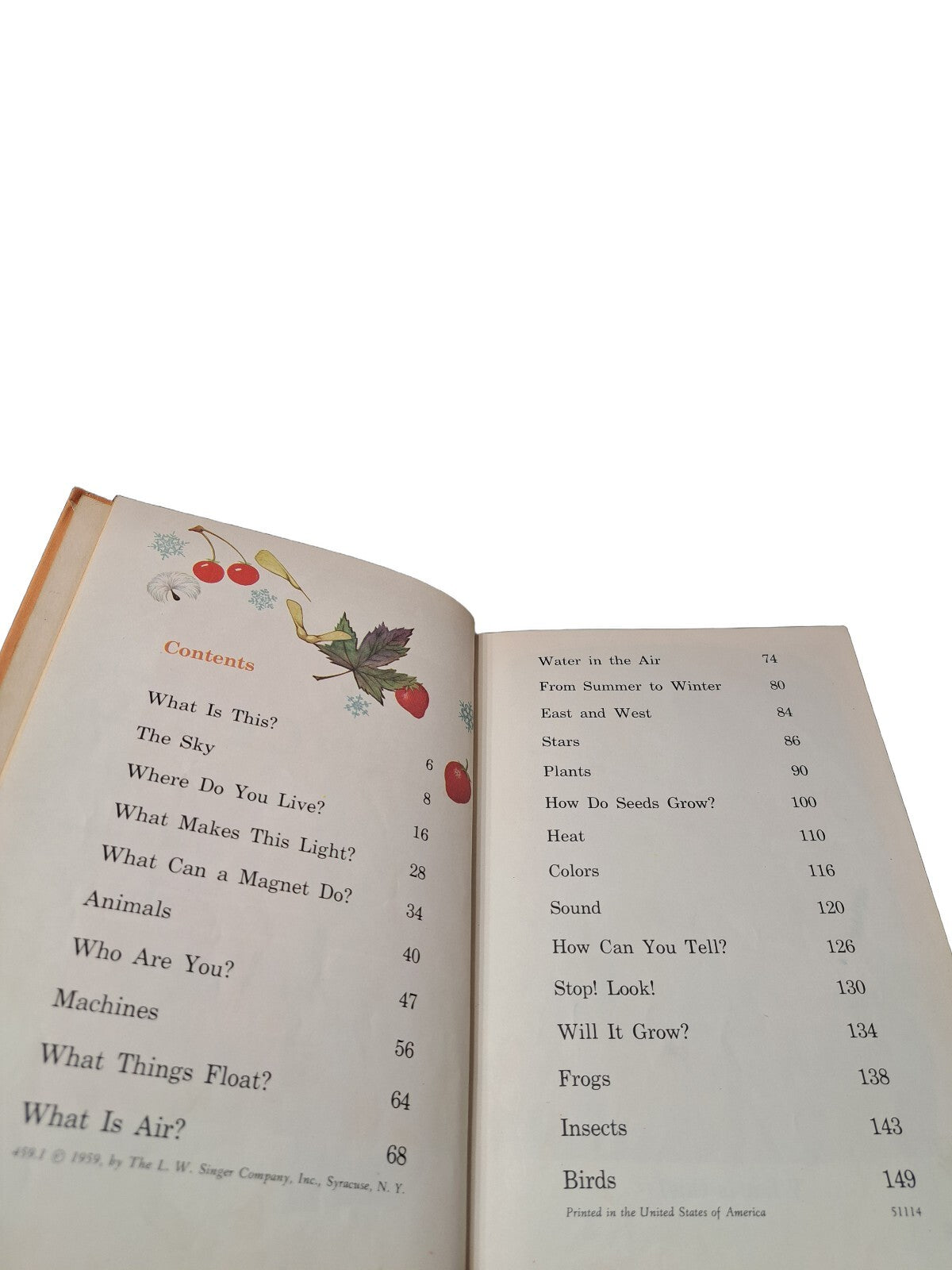 Vintage 1959 Singer Science For You hardcover textbook