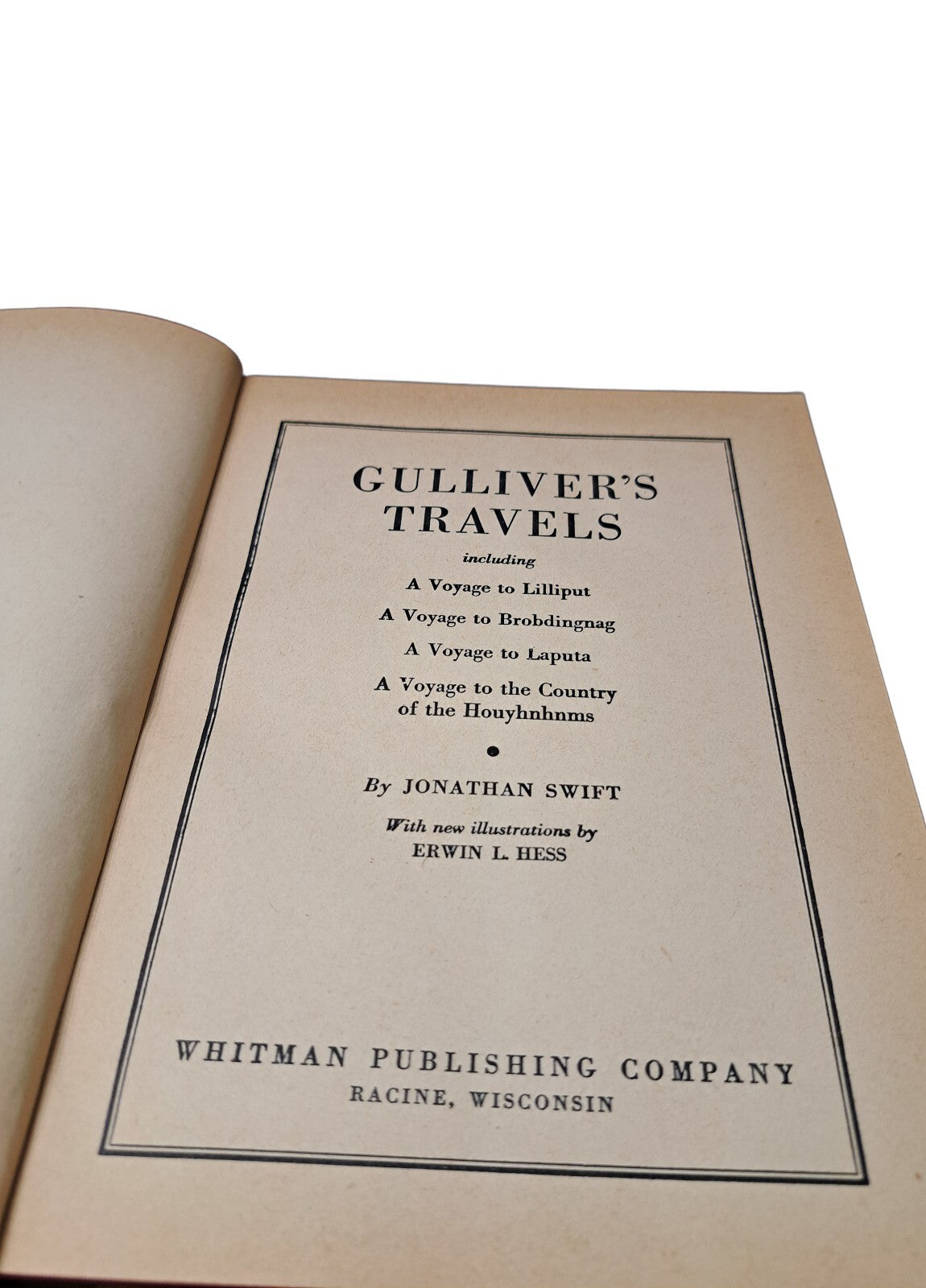 Vintage Gulliver's Travels book by Jonathan Swift