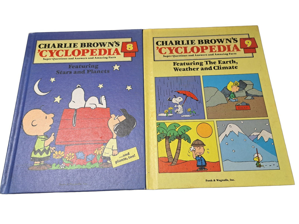Vintage 1980 Charlie Brown's 'Cyclopedia book set of volumes 1-10 & 12