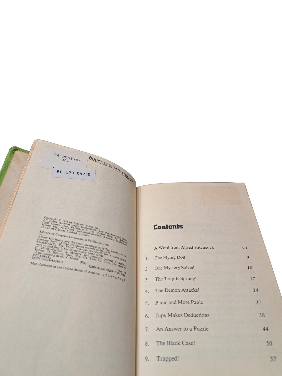Vintage 1976 Alfred Hitchcock The Mystery of the Dancing Devil book