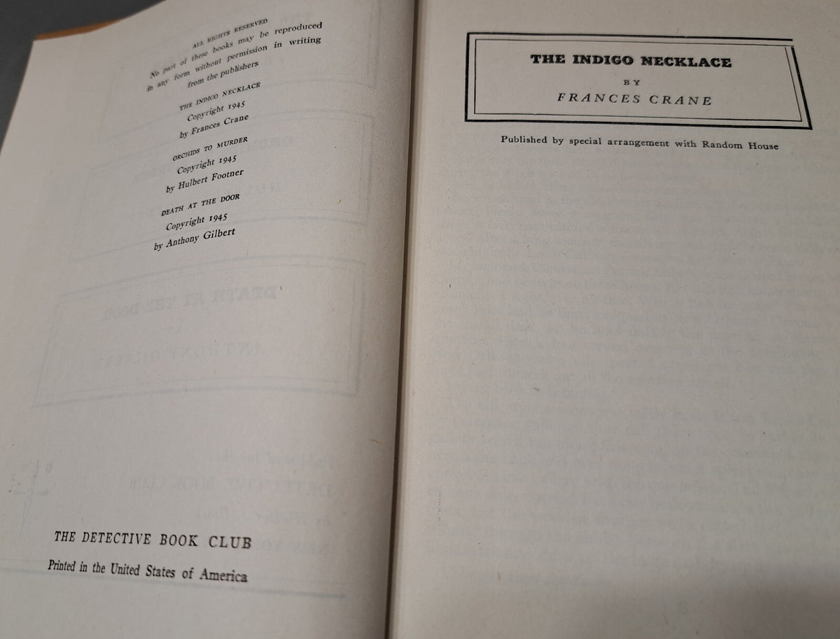 Vintage 1945 Detective Book Club 3-in-1 mystery omnibus hardcover