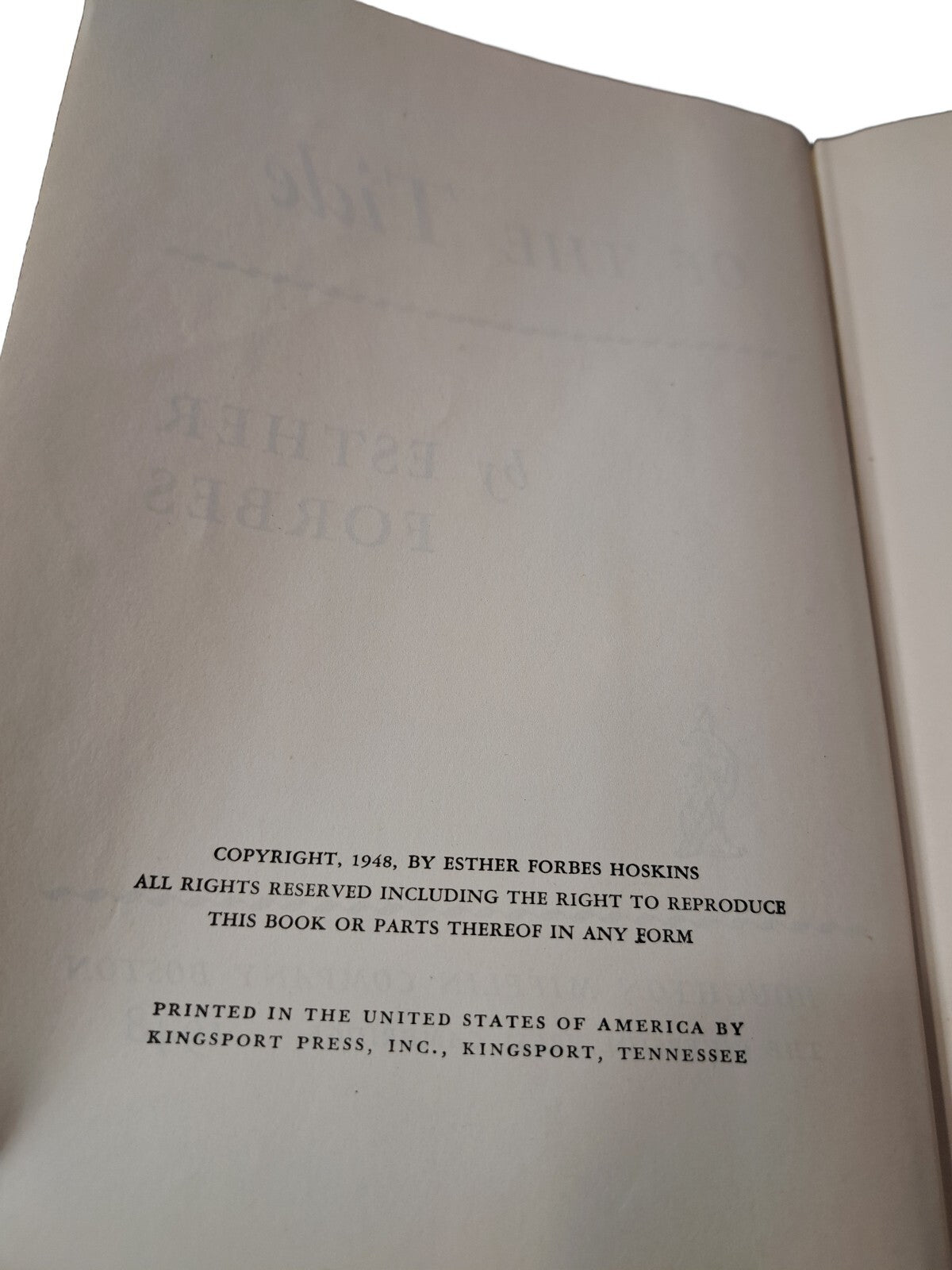 Vintage 1948 The Running of the Tide book by Esther Forbes