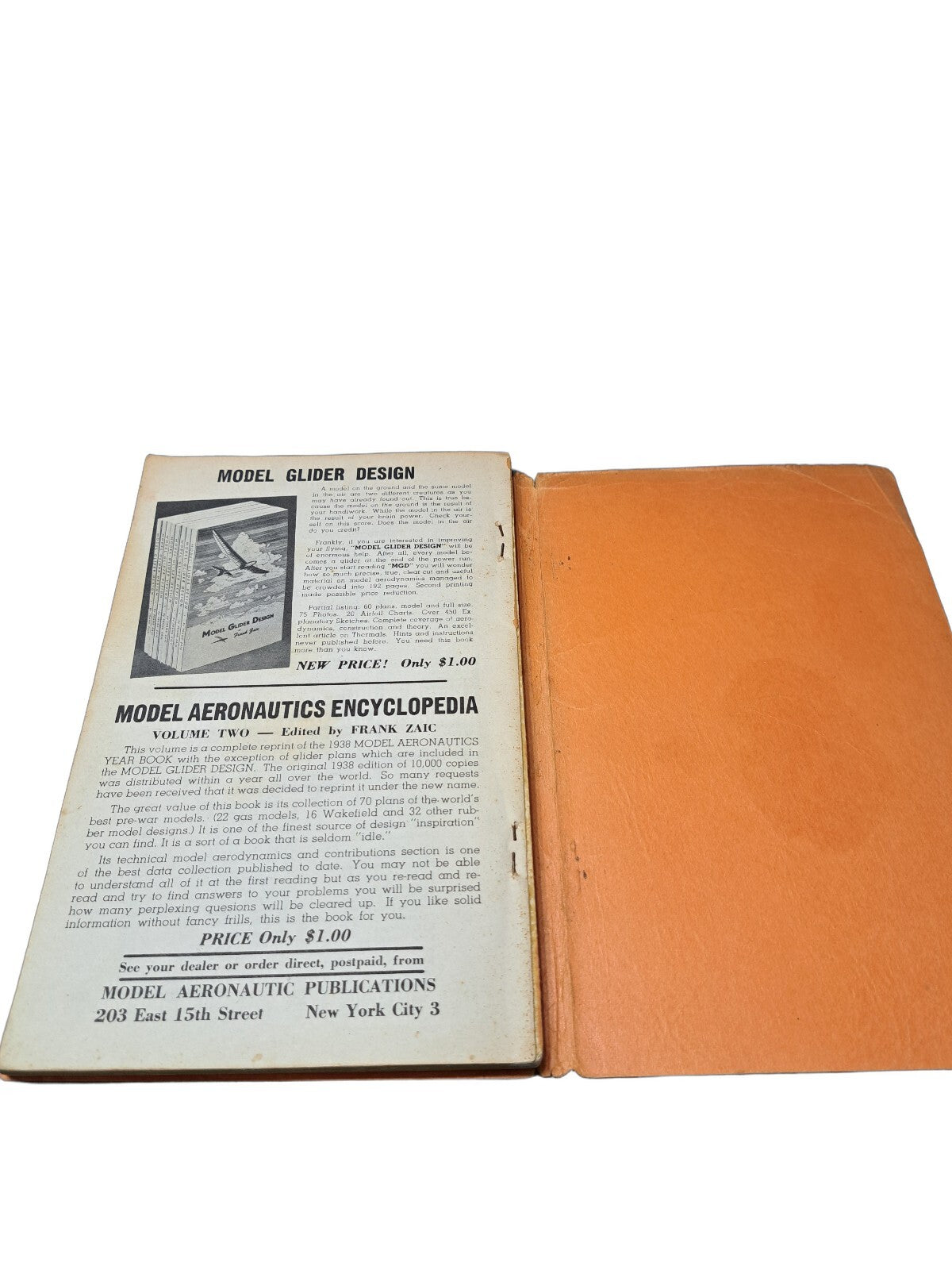 Vintage 1947 Model Aeronautic Encyclopedia Volume One book